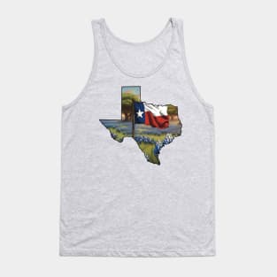 Texas flag and bluebonnets Tank Top